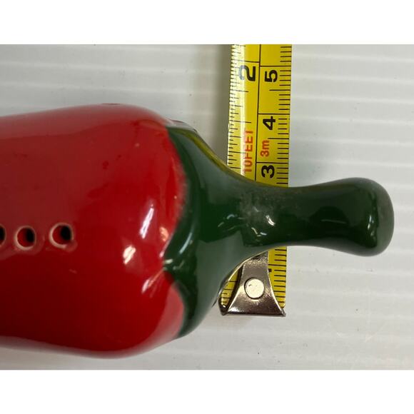 Vtg Mixed Tabasco Pepper & Eggplant Ceramic Salt & Pepper Shakers AAA3027 - Picture 9 of 11